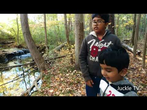Hari and Parthiv in a creek
