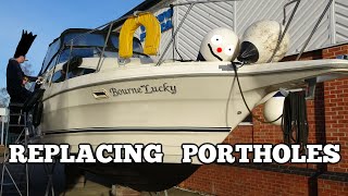 Working on a Boat / Yacht - Replacing 3x PORTHOLES - PART 2 of 2