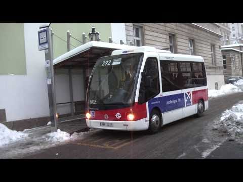 ZEUS M 200 E ev. č. 3002  v zastávce Nemocnice pod Petřínem - 13.1.2010 @ HD 1080p