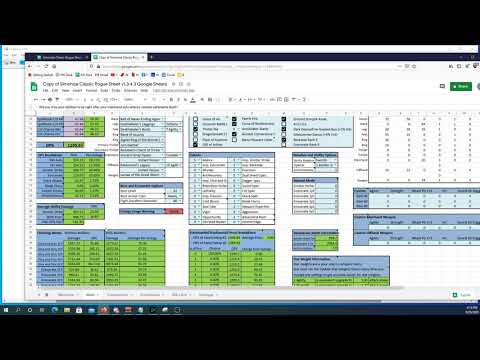 Simonize Rogue Spreadsheet for Classic World of Warcraft - Advanced Video Guide