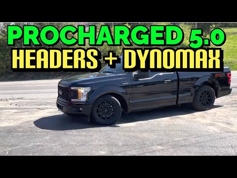 2020 Ford F-150 PROCHARGED 5.0 V8 EXHAUST w/ LONG TUBE HEADERS & DYNOMAX RACE BULLET!