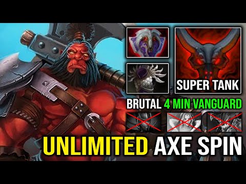 How to Super Fast Push & Backdoor Axe | 4Min Vanguard OP Tank Unlimited Berserk Spin Dota 2