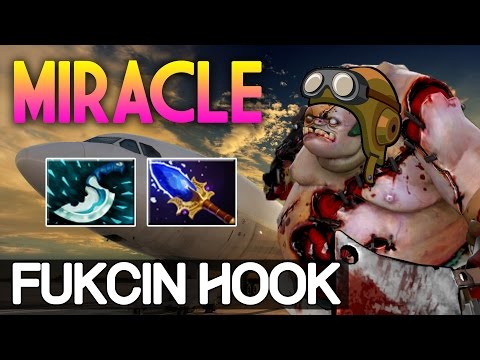 Miracle- Pudge Fukcin Hooooook Dagger Scepter Dota2 Gameplay