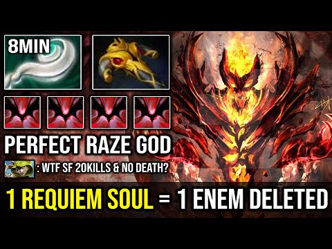 WTF 8Min Eul Scepter SF GOD 1 Requiem Deleted with 24Min GG Triple Raze Destroyed Mid TA Dota 2