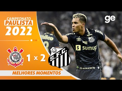 CORINTHIANS 1 X 2 SANTOS | MELHORES MOMENTOS | 3ª RODADA PAULISTA 2022 | ge.globo