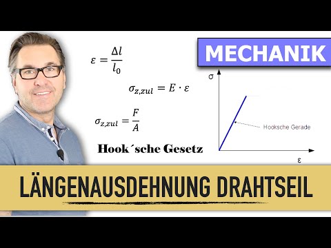 Hook´sche Gesetz elastische Dehnung | Längenveränderung | zulässige Zugspannung | Drahtseil