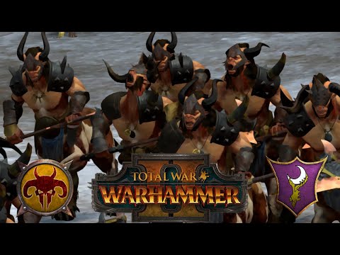 Beastmen kiting is really strong!  | Beastmen vs Dark Elves | Total War: Warhammer 2