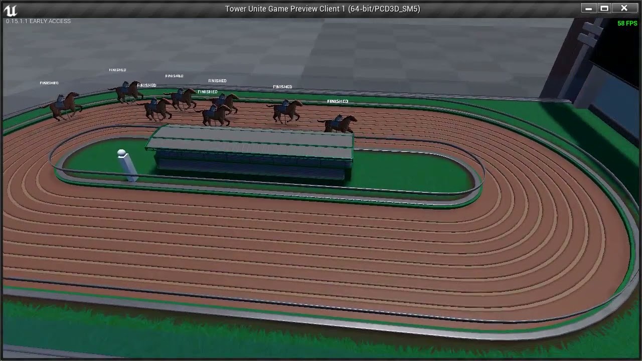 Tower Unite Dev Log 05/23/2022 - Casino: Horse Racing Simulation Demo