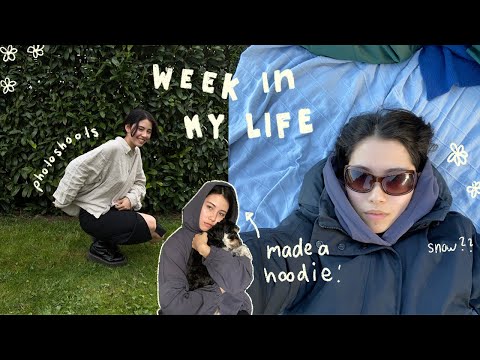 VLOG: Sewing a hoodie, being kinda social, photoshoots & learning languages as a hobby