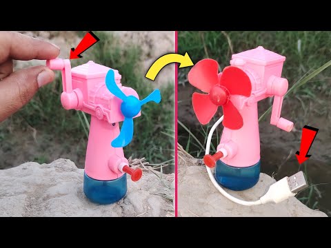 Amazing Inventions From Toy Hand Fan | How To Convert Hand Fan To Electric Fan