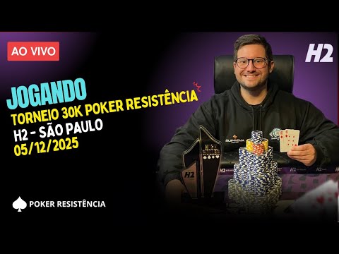 JOGANDO POKER LIVE - TORNEIO 30K NO H2 POKER CLUBE EM SAO PAULO