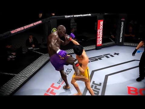 he fights against the rules:Bruce Lee vs. Harry Goodridge(Big Daddy) - EA sports UFC 4 Rematch