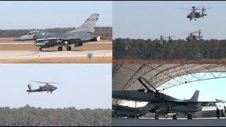 preview picture of video 'South Carolina National Guard F-16's and AH-64D Apaches!'