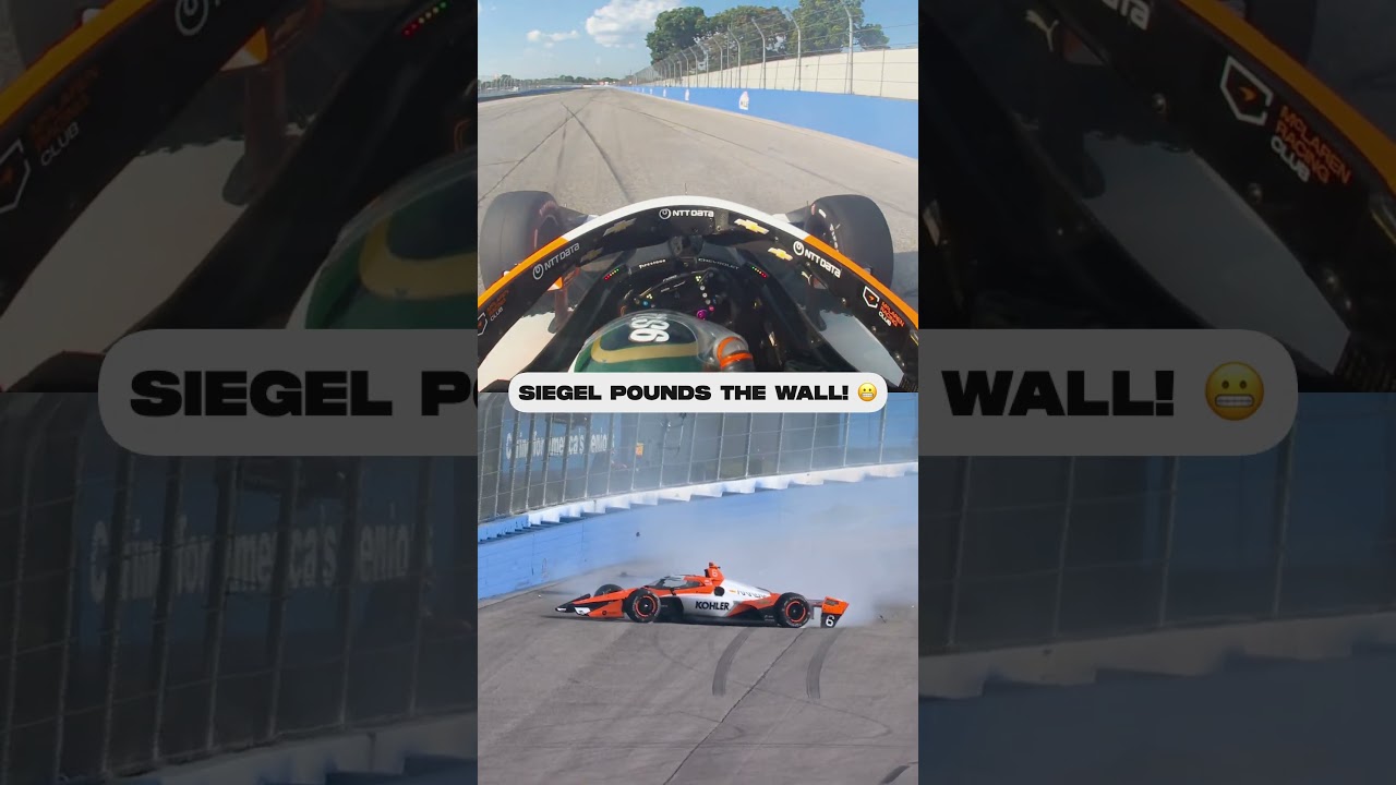 A difficult start for Nolan Siegel 🫣 #indycar #racing #nolansiegel