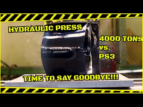 Hydraulic Press 4000 ton vs PS3 Fat Lady #hydraulicpress #destroy #4000ton