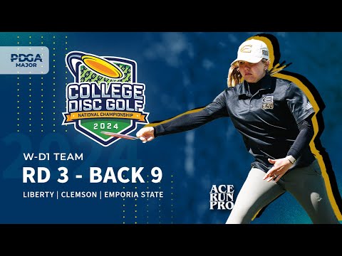 2024 College Disc Golf National Championships | W-DI Team R3B9 | Liberty, Clemson, Emporia State