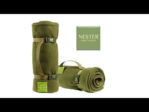 Флисовый плед Nester Olive Case 150*200 плед олива (хаки) + чехол, армейское одеяло - фото 1 - id-p1686414223