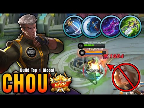 Chou Critical Damage (ONE SHOT DELETE) - Build Top 1 Global Chou ~ MLBB