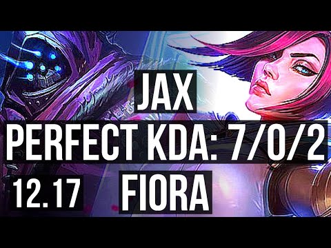 JAX vs FIORA (TOP) | 7/0/2, 800+ games, 1.5M mastery, Godlike | EUW Master | 12.17