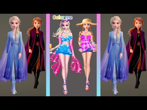 Frozen Anna Elsa Dress Up Summer- Disney Princess Clothes SWITCH UP Fashion