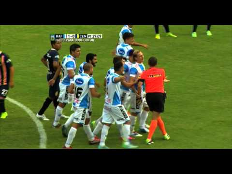 La expulsión de Bastía. Rafaela 1 - Rosario Central 0. Fecha 6. Primera 2015. FPT