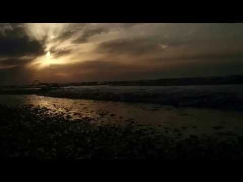 Novxani beach sunset Baku