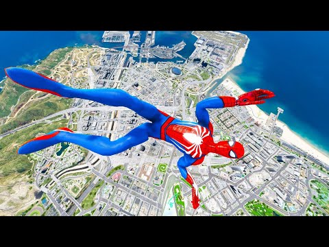 GTA 5 Spiderman Epic Jumps Compilation PART 149(GTA V Fails Funny Moments)