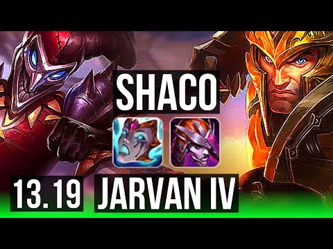 SHACO vs J4 (JNG) | Quadra, 11/2/9, 1.5M mastery, 700+ games, Legendary | EUW Master | 13.19
