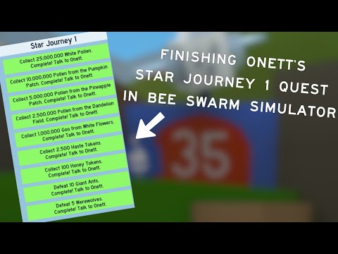 Finishing Onett's Star Journey 1 Quest | Roblox Bee Swarm Simulator