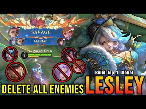 SAVAGE!! Lesley Covenant Delete All Enemies!! - Build Top 1 Global Lesley ~ MLBB