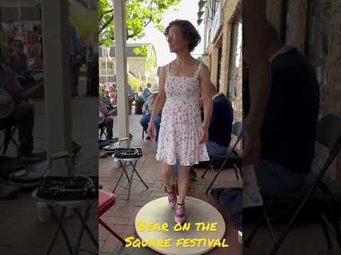 Miss Moonshine buckdancing at Bear on the Square festival - Dahlonega Georgia 2022 - oldtime jam