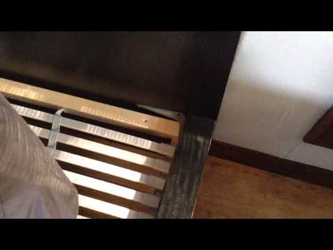 Part of a video titled Details on fixing a loose Ikea bed frame - YouTube