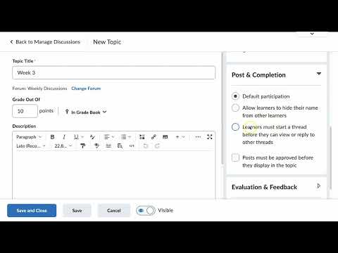 Brightspace Discussion Tool Update 2023