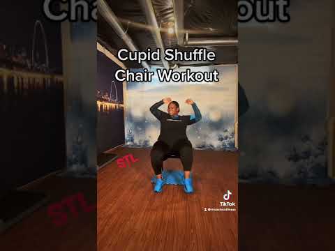 Cupid Shuffle Chair Workout. Follow for more Chair Workouts #funfitness #seatedcardio #chairworkout