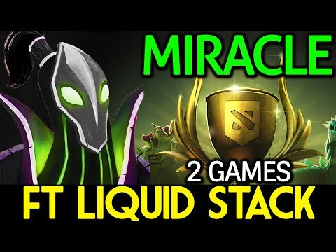 Miracle- Dota 2 [Rubick] 2 Games Solo Mid ft Liquid Stack