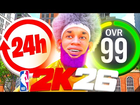 FASTEST WAY TO GET MAX 99 OVERALL IN 24 HOURS ON NBA 2K26!! BEST METHOD TO REACH 99 EASY!!