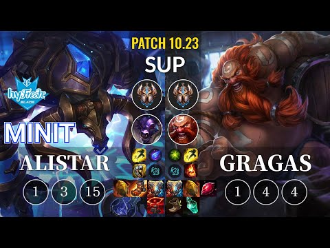 hyF Minit Alistar vs Gragas Sup - KR Patch 10.23