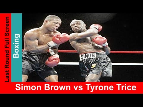 Simon Brown vs Tyrone Trice I, Widescreen Last Round & Technical Knockout, Title Boxing Match 1988