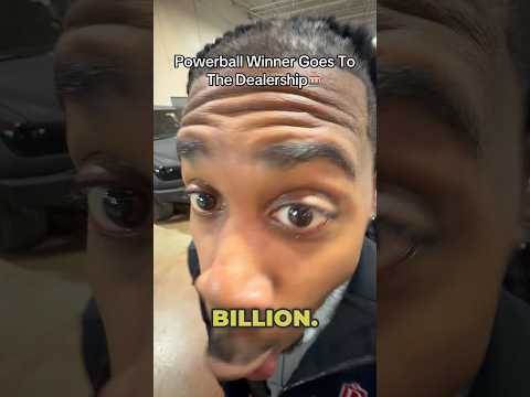 POWERBALL WINNER AT THE DEALERSHIP #automobile #funny #car #powerball