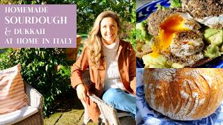First Time Baking Sourdough & Delicious Homemade Dukkah in Our Farmhouse in Italy