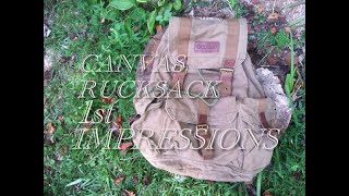 Gootium Canvas Rucksack Unboxing and First Impressions