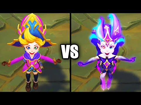 Arcanist Zoe vs Star Guardian Zoe Epic Skins Comparison (League of Legends)