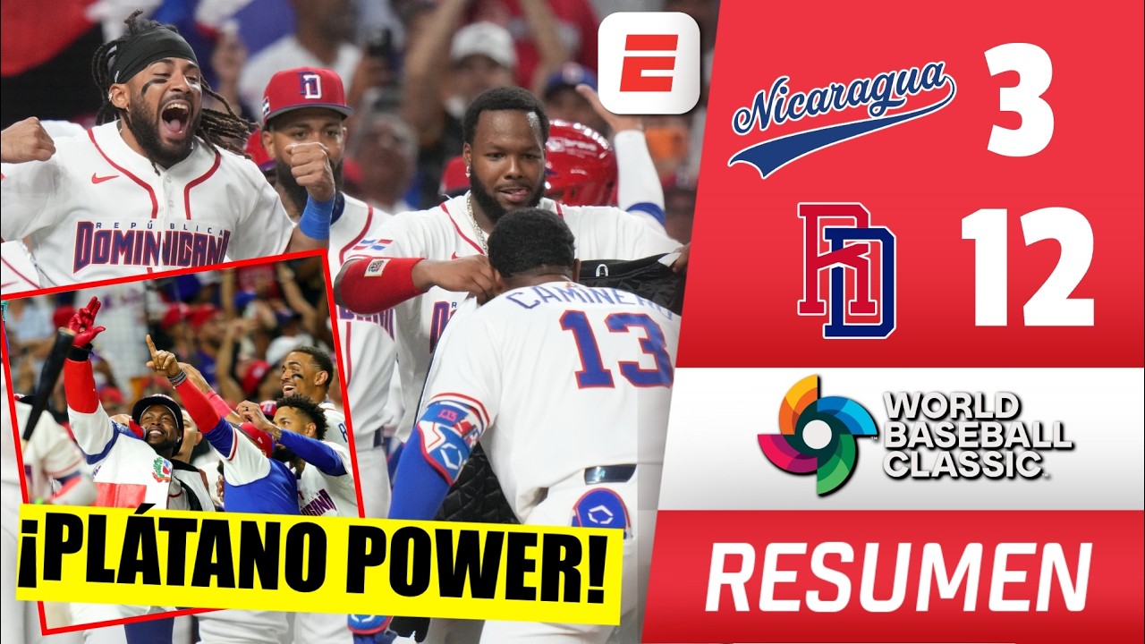 REPÚBLICA DOMINICANA PROPINÓ una PALIZA por 12-3 a NICARAGUA en debut del Clásico Mundial de Béisbol