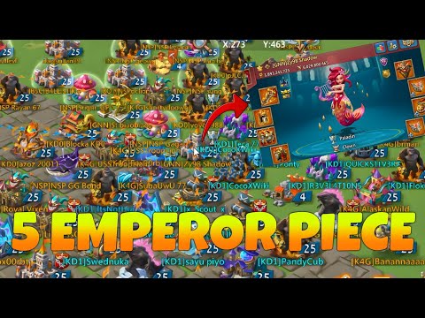 Lords Mobile - Even a 5 piece emperor account is not safe when KD1 is around. Crazy moments!
