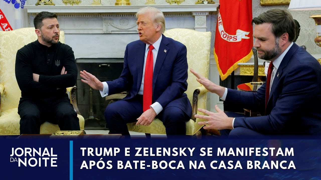 Após bate-boca, Trump e Zelensky se manifestam
