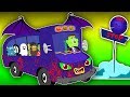 Wheels On The Bus Scary Rhymes With Lyrics For Children Halloween Songs For Kids