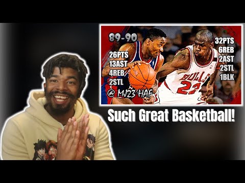 LEBRON FAN REACTS Michael Jordan vs Isiah Thomas RARE Highlights vs Pistons - 58pts Total!