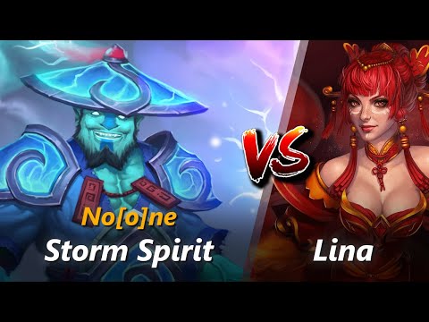No[o]ne mid Storm Spirit vs Lina | First 10 minutes