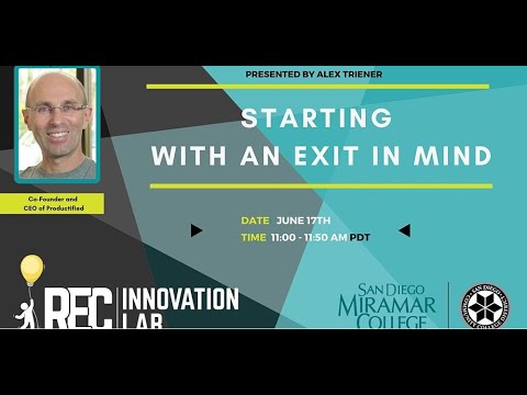 Starting with an Exit in Mind with Alex Triener - YouTube