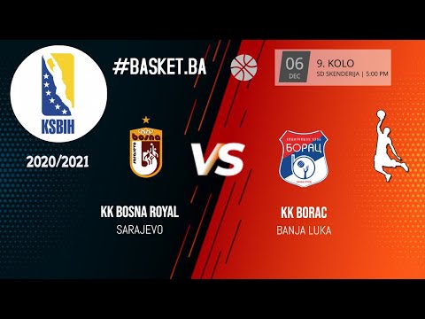 KK Bosna Royal vs KK Borac - 9. kolo -  KSBIH - 2020/2021